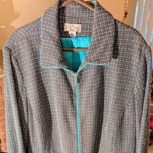 Bob Mackie Studio Vintage Textured Zip up Jacket